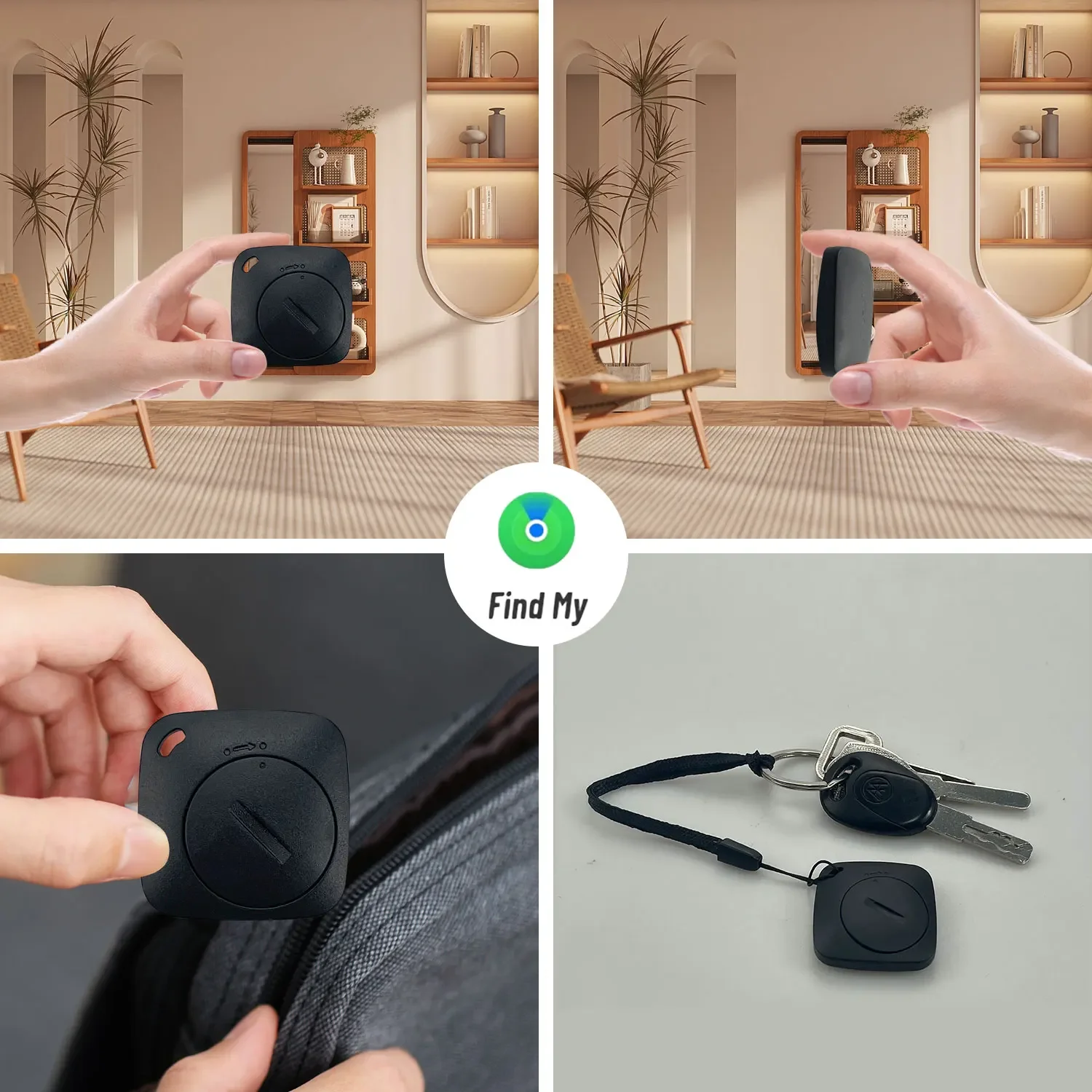 Bluetooth Smart GPS Tracker Work with Apple Find My APP ITag Anti Lost Reminder Device MFI Rated Locator Car Key Pet Kids Finder