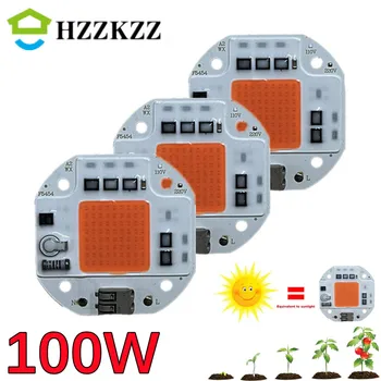 LED 칩 AC220V 110V 100W 70W 50W COB LED 성장 조명 용접 무료 식물 성장 조명 텐트, 풀 스펙트럼 파이토램프