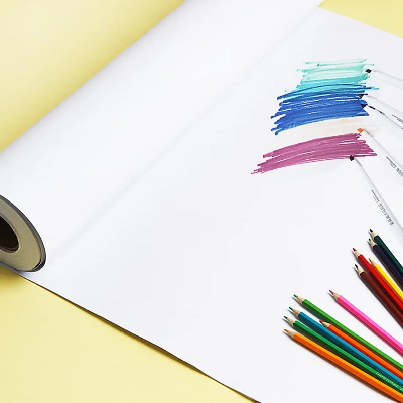 White Wrapping Paper Easel Painting Drawing Paper Roll Kids Art Supplies, Chart Poster Arts & Crafts Wrap Gift Wrapping Paper