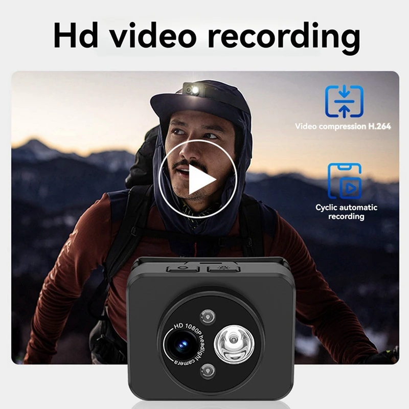 Head-Mounted Sports Camera HD PTZ Anti-Shake Camera Short Video Cycling Outdoor Video Recorder Vlog Recorder 4