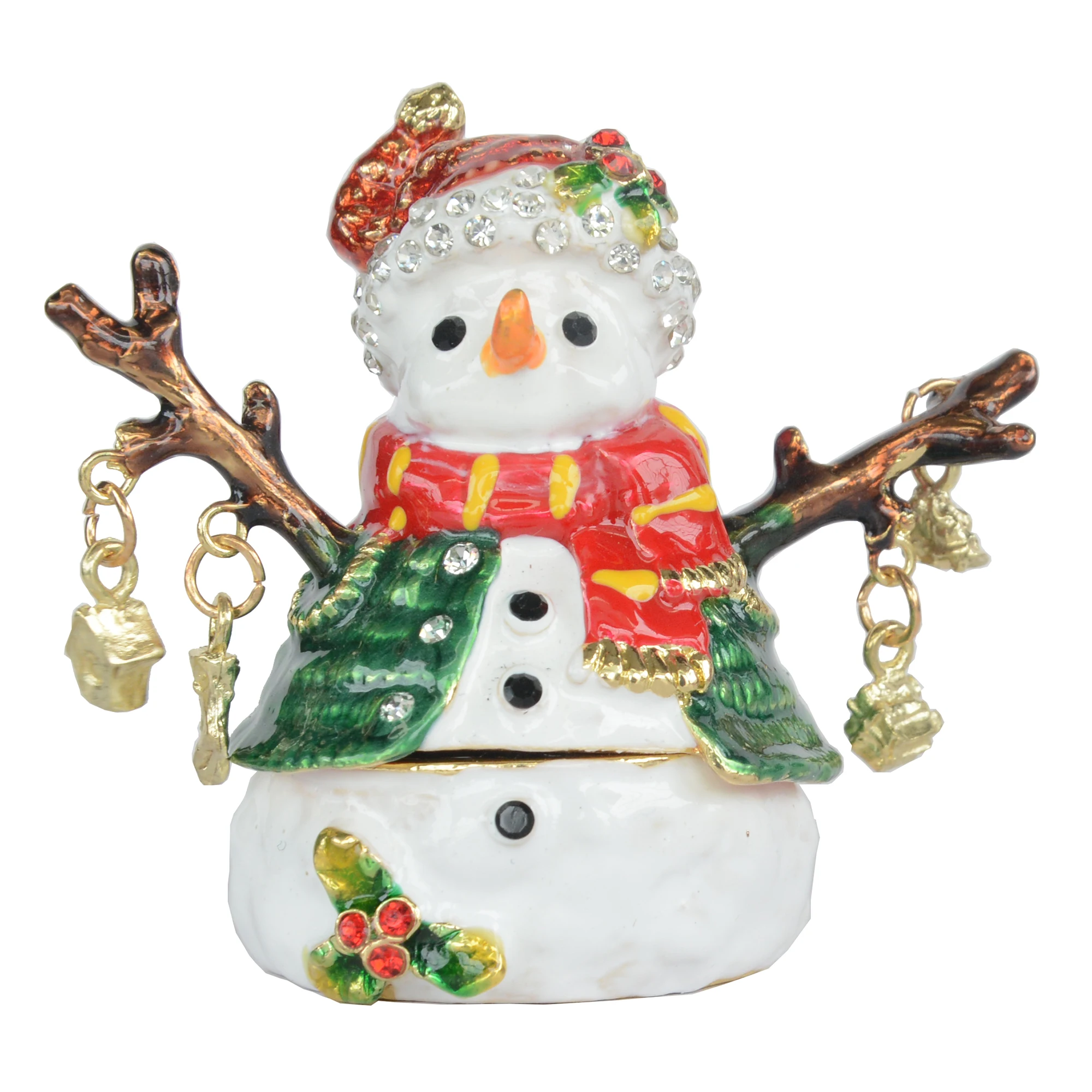 Snowman Trinket Jewelry Box For Ring Christmas Gifts X'mas Decoration Ornaments