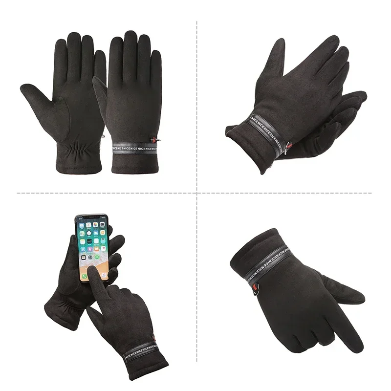 Winter Running Gloves, Touch Screen Warm Gloves Men & Women, Insulated Anti-Slip Windproof Waterproof Cycling Driving Texting