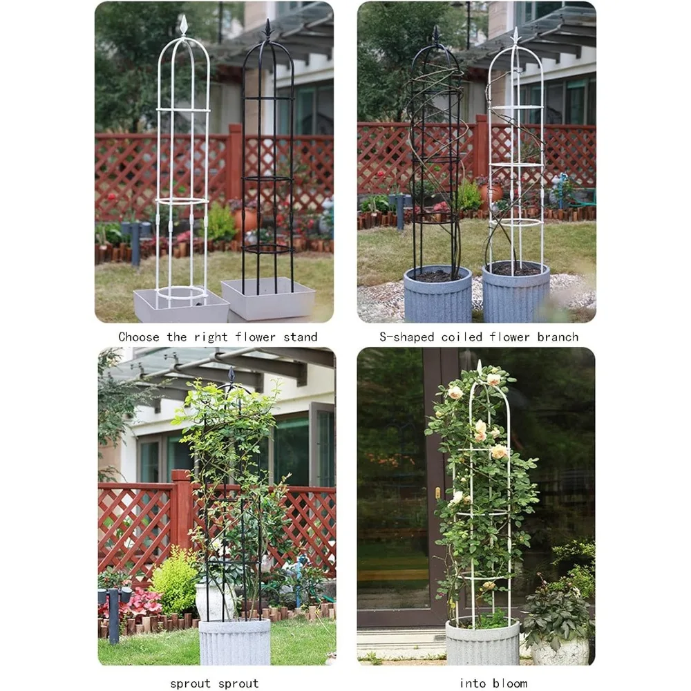 Garden Tower Metal Obelisk Trellis Plant Support 3
