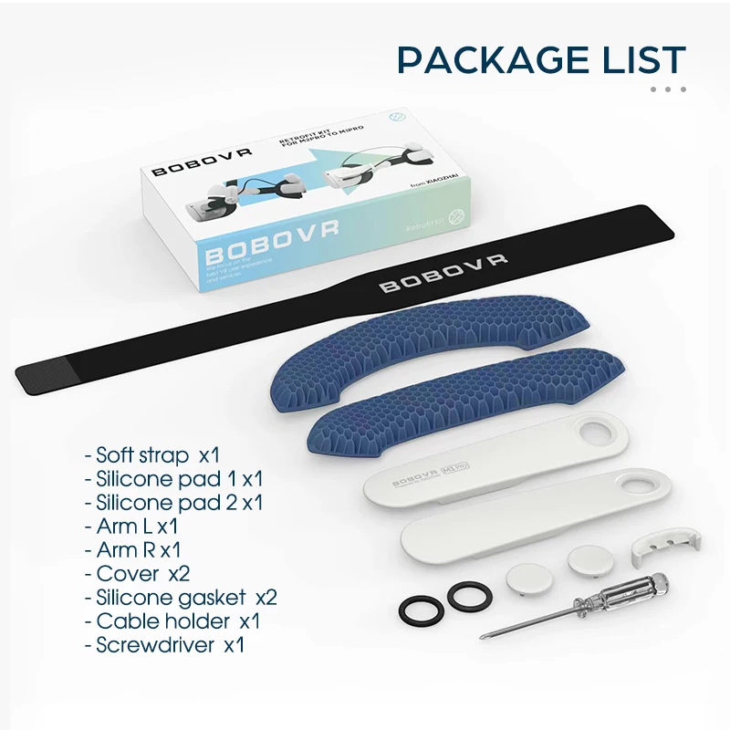 BOBOVR Strap Retrofit Kit Convert M2 Pro to M1 Pro Battery Pack Head Strap Honeycomb Pad widened top Belte DIY Tool for M2 Pro 