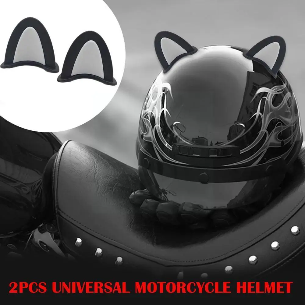 

1pair Universal Motorcycle Helmet Cat Ears Decoration Outdoor Motorcycle Sport Helmet Decoration Accessories O5F5