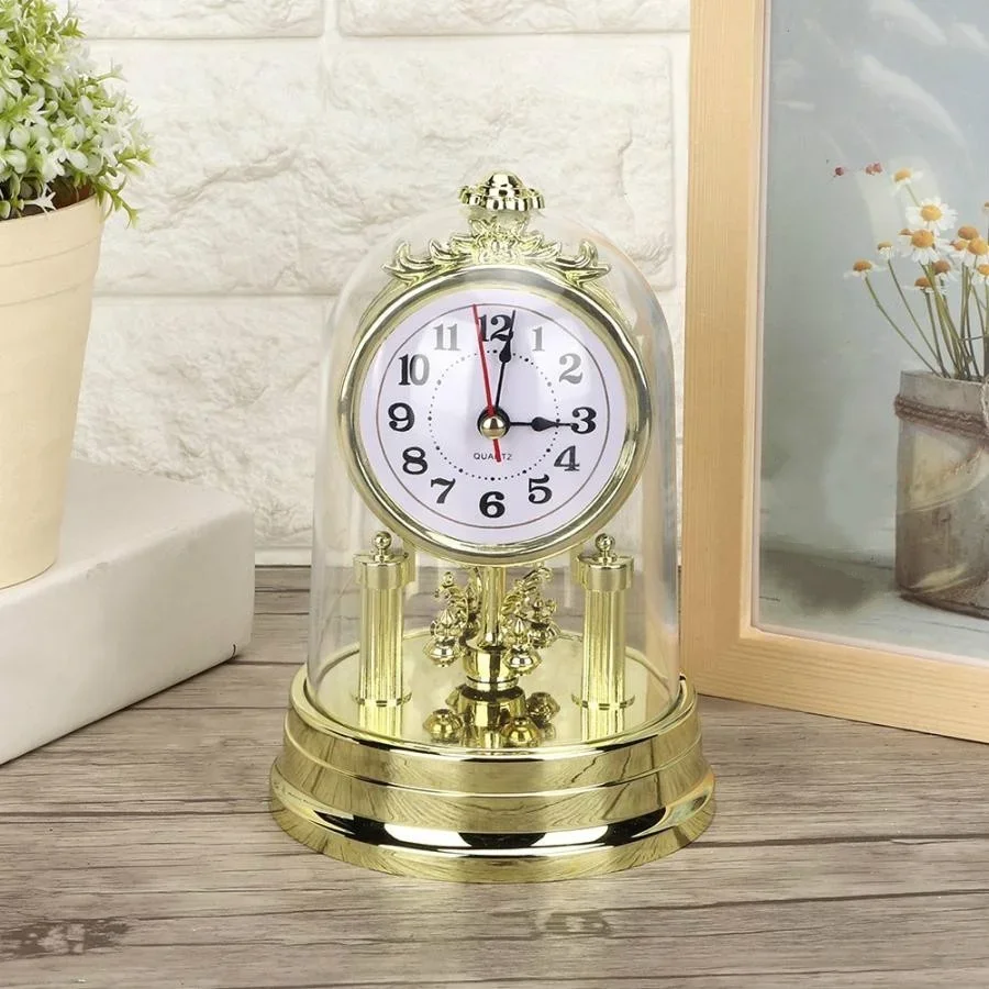 

European Style Mute Clock Retro Alarm Clocks Stopwatch Table Clock For Living Room Office Desktop Decoration Watch Gifts