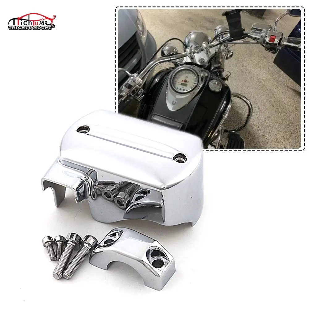 ChromeMotorcycleAluminumMasterCylinderCoverForYamahaVStarXVS