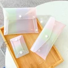 

1Pc Jelly Pencil Case Gradient Storage Bag Cute Cosmetic Bags Ins Pen Pouch for Travel Student School Supplies Kawaii Stationery