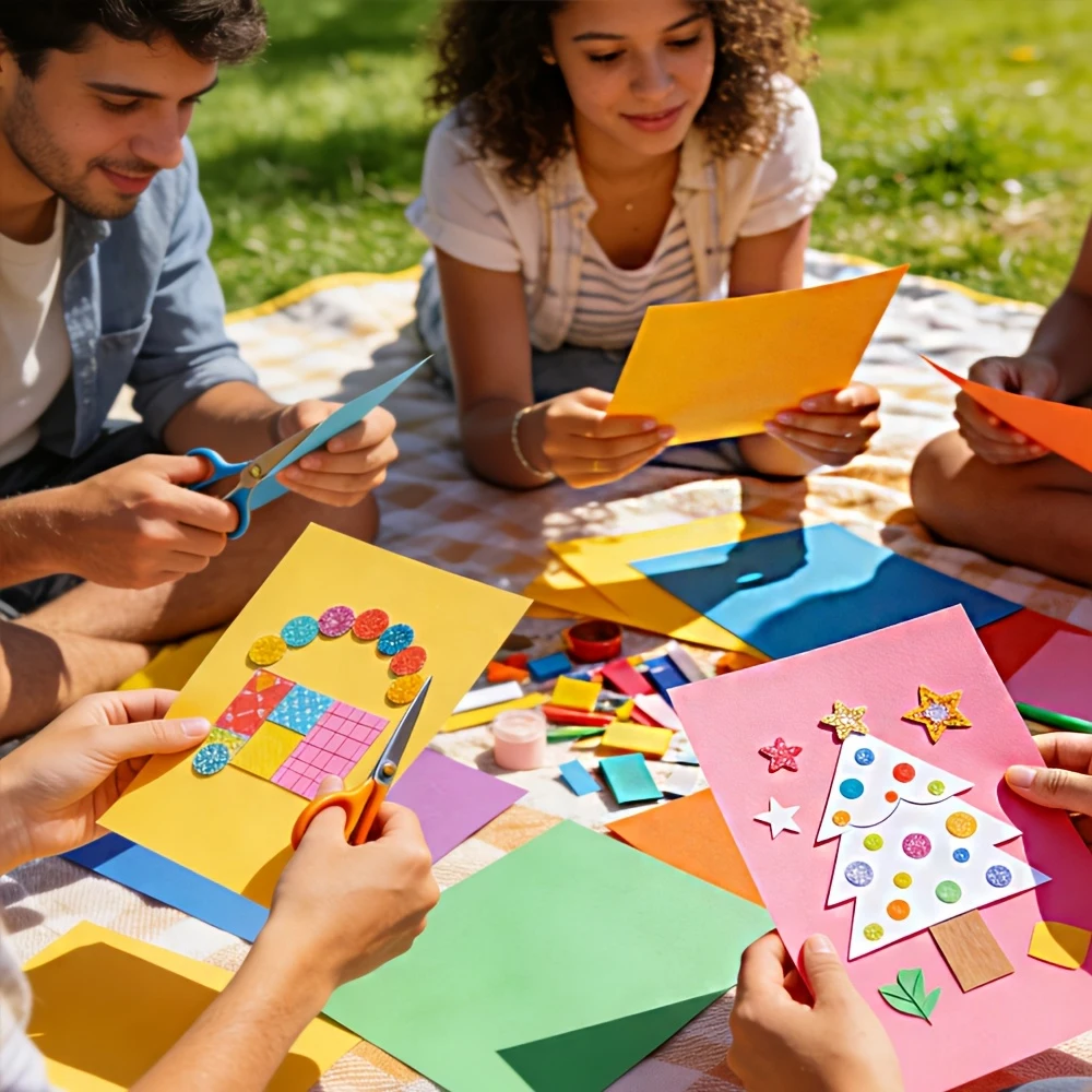 Vibrant A4 Cardstock - 50 Sheets, 50 Colors, 230 GSM Premium Paper