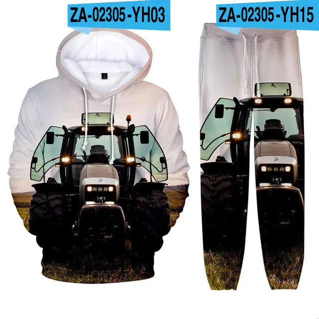 Tractor Pattern 3D Print kids Tracksuit Set Casual Hoodie + Pants 2pcs Sets Spring Autumn Oversized Sweatshirt Fashion Clothes kids clothing set,kids sweatshirt set