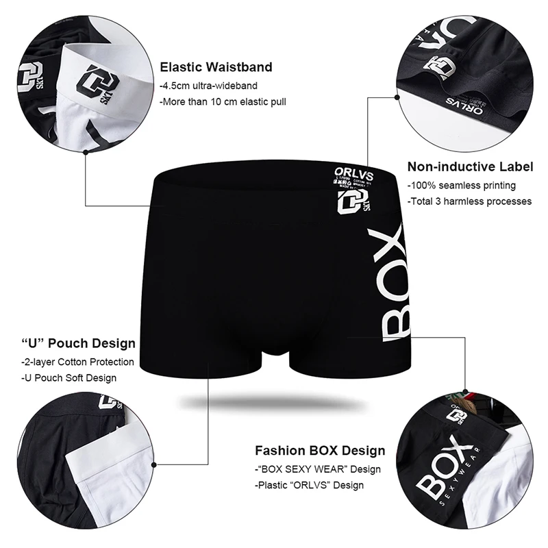 

4pc/lot Boxershorts Men Boxers Male Underwear Man Panties Cotton Soft Short Boxer Mesh Mens Hombre Cueca Plus Size шорты мужские