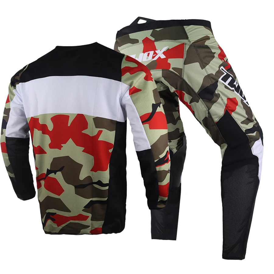 NEW Two-x 180 Bnkr Gear Set Motocross Racing Jersey Pants MX BMX Dirt Bike Kits Street Moto Offroad Suit Mens