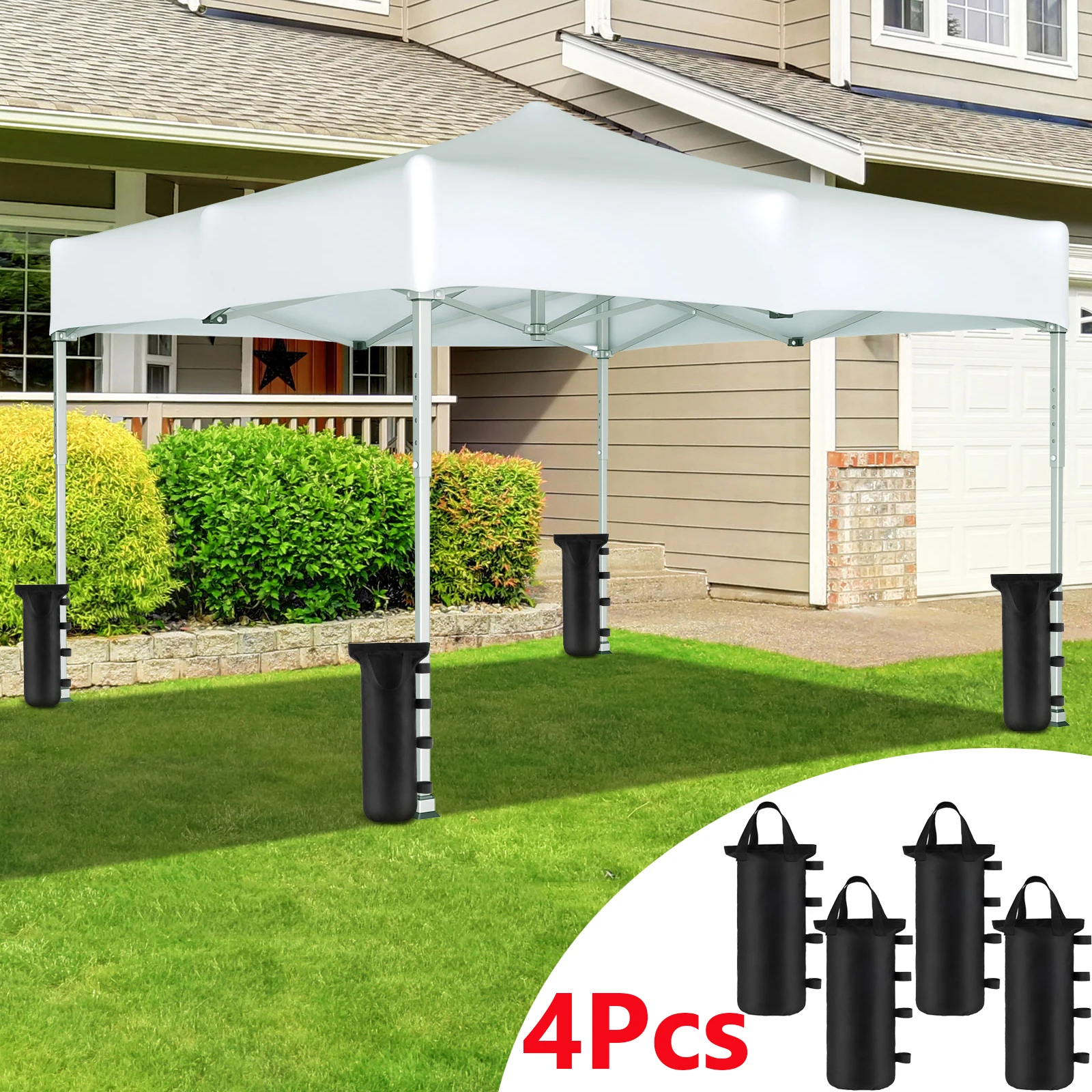 6 Sacchetti Zavorra Per Tende Da Campeggio - Con Cinghie In Velcro E Borsa Per Sabbia | Per Gazebo E Pop-up - Foto 6