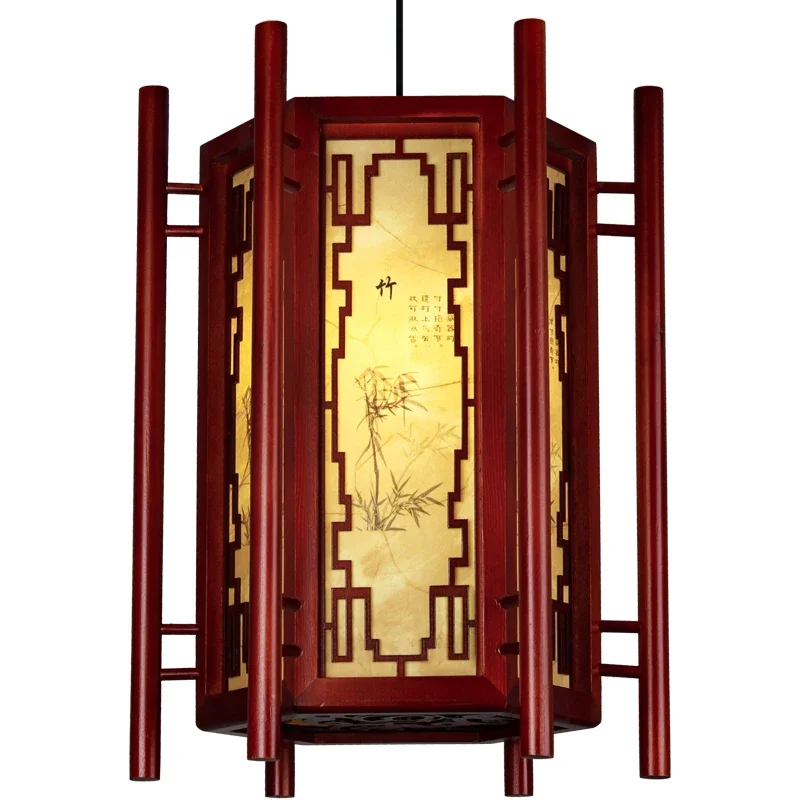 

Yunlang Chinese antique solid wood palace lantern imitation sheepskin advertising printing