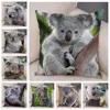 Bedroom Living Room Decor Pillowcase Cute Australian Koala Cushion Cover Wildlife Pattern Print 1