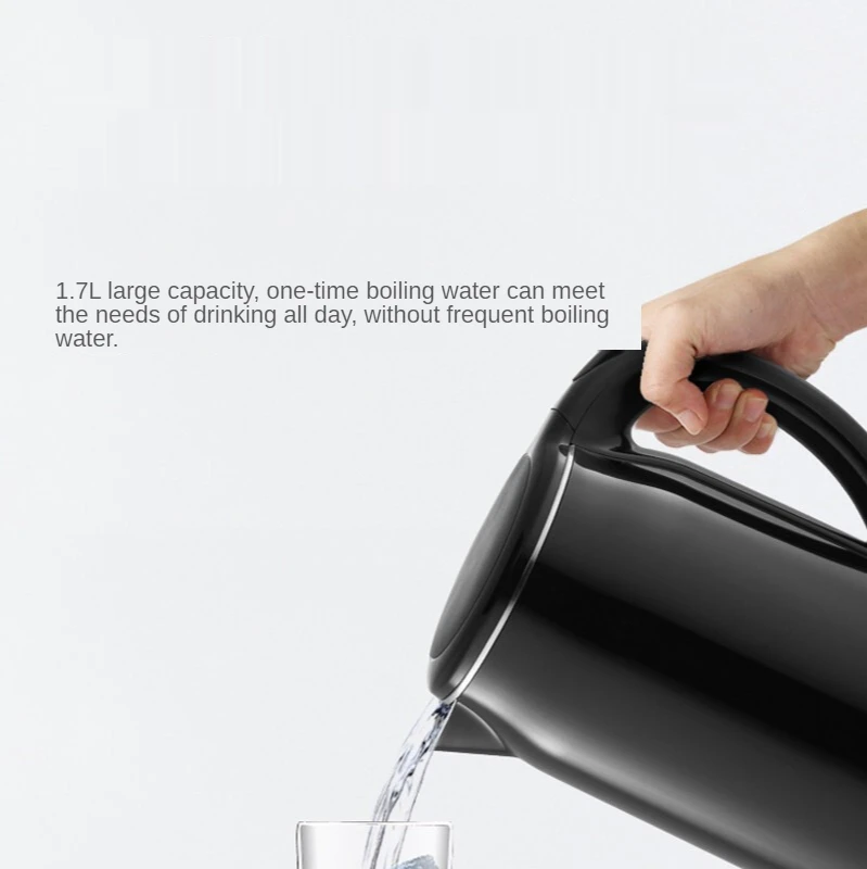 Purple Electric Kettle Boiling Water 304Stainless Steel Automatic Power  Antidry Double anti-scald 1500w 1.5L