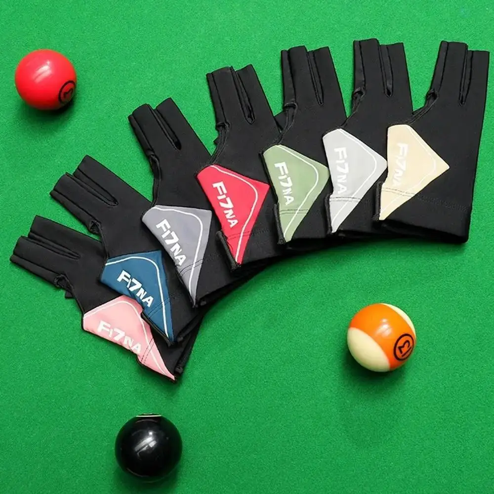 Breathable Billiards Gloves Quick Drying Sweat Proof Three-finger Gloves Comfortable Left Hand Snooker Cue Glove Men and Women