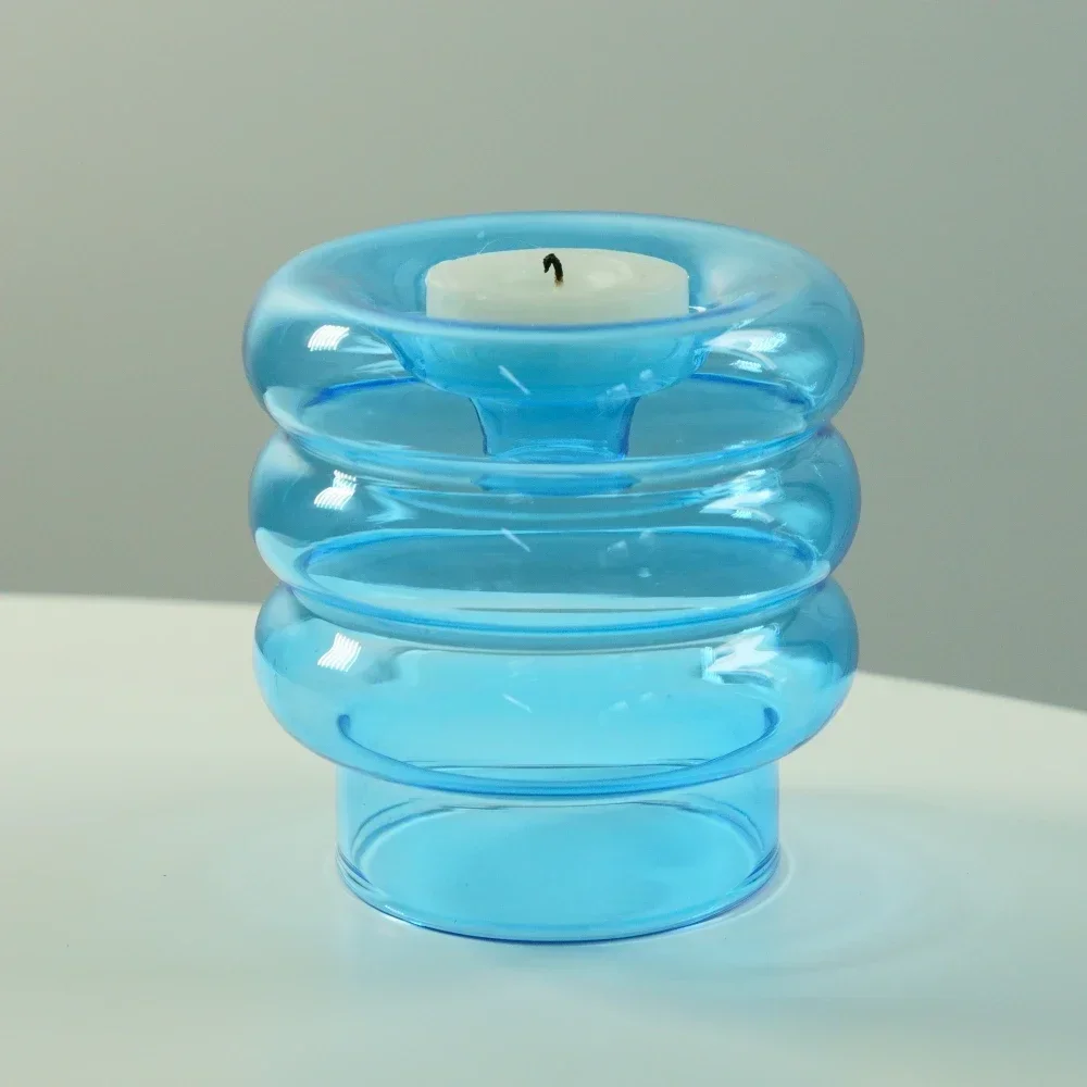 이중 목적 촛대 테이퍼 캔들 홀더 홈 웨딩 장식을위한 Tealight 촛대 파티 꽃병 테이블 센터 피스