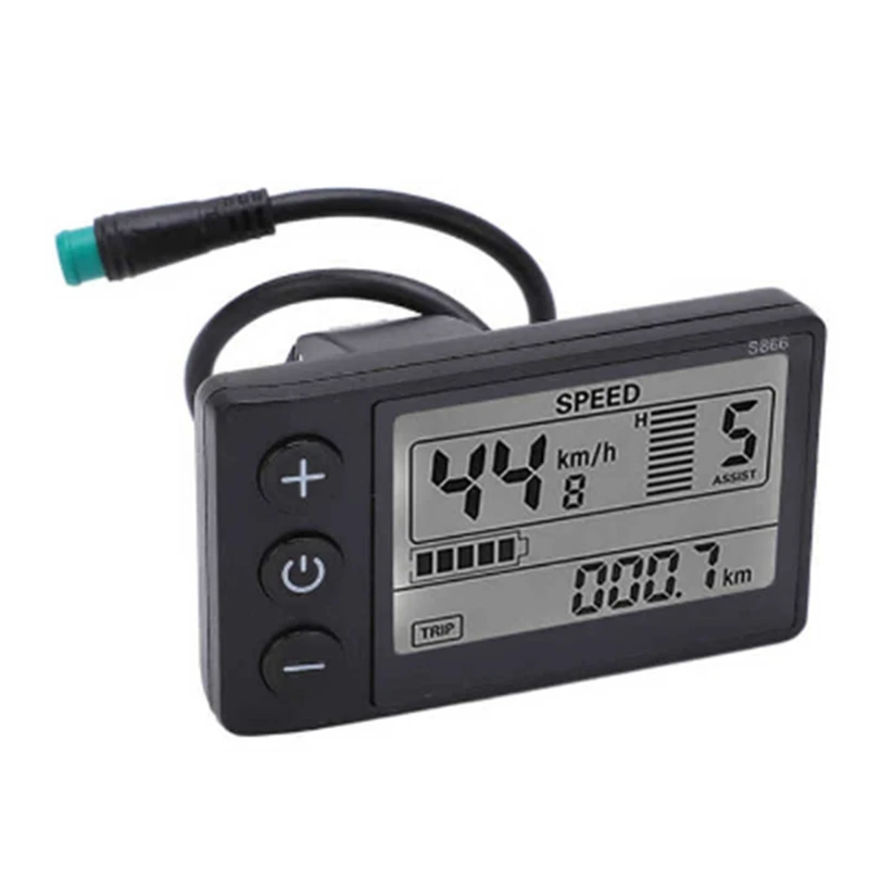 

24V 36V 48V 60V Waterproof LCD Display S866 Controller Panel Dashboard Electric Bike Display For Electric Scooter