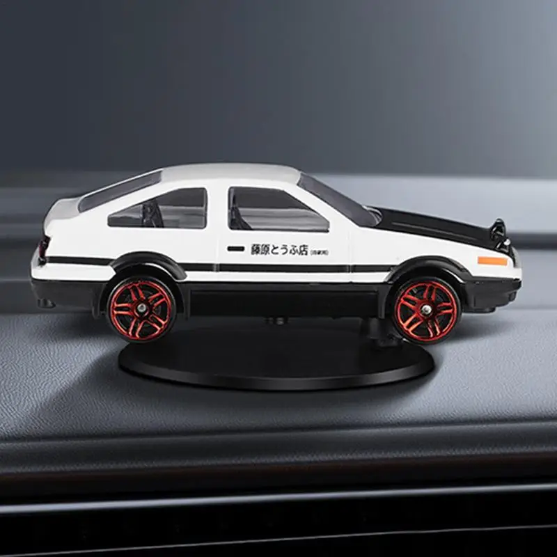 Initial D AE86 Alloy Car Interior Models Toys Automatically Drift Rotating Auto Dashboard Metal Ornaments Fujiwara Car