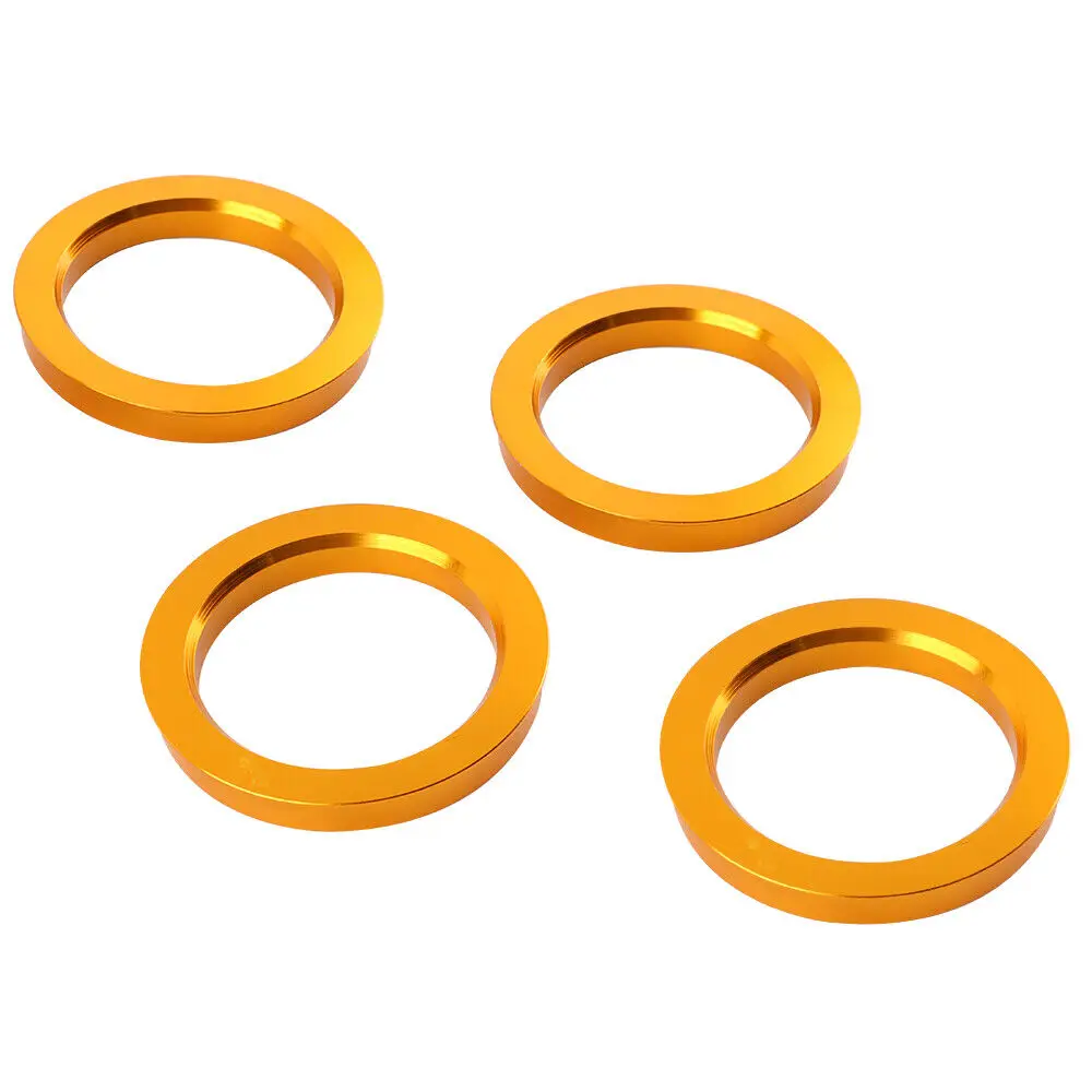 4PCS Aluminum Gold Flange Hub Centric Rings Hubrings Kit 73-56 73mm OD to 56mm ID Automobiles Wear Wheels Tires Parts