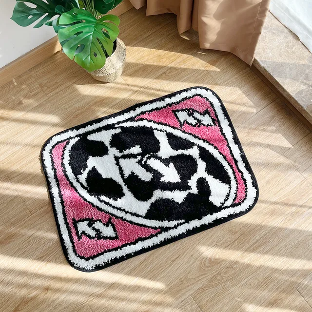 LAKEA UNO Reverse Card Rug for Girls Rooms Multicolour Hand Tufted Rug for  Birthday Gift Fluffy Tufted Rug Soft Rectangle Mat - AliExpress