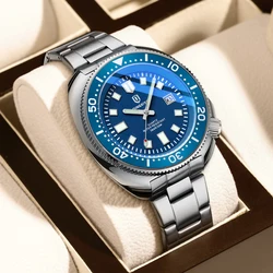 QINGXIYA Brand New Luxury Quartz Watch for Men Stainless Steel Waterproof Luminous Calendar Big Dial Fashion Blue Mens Watches