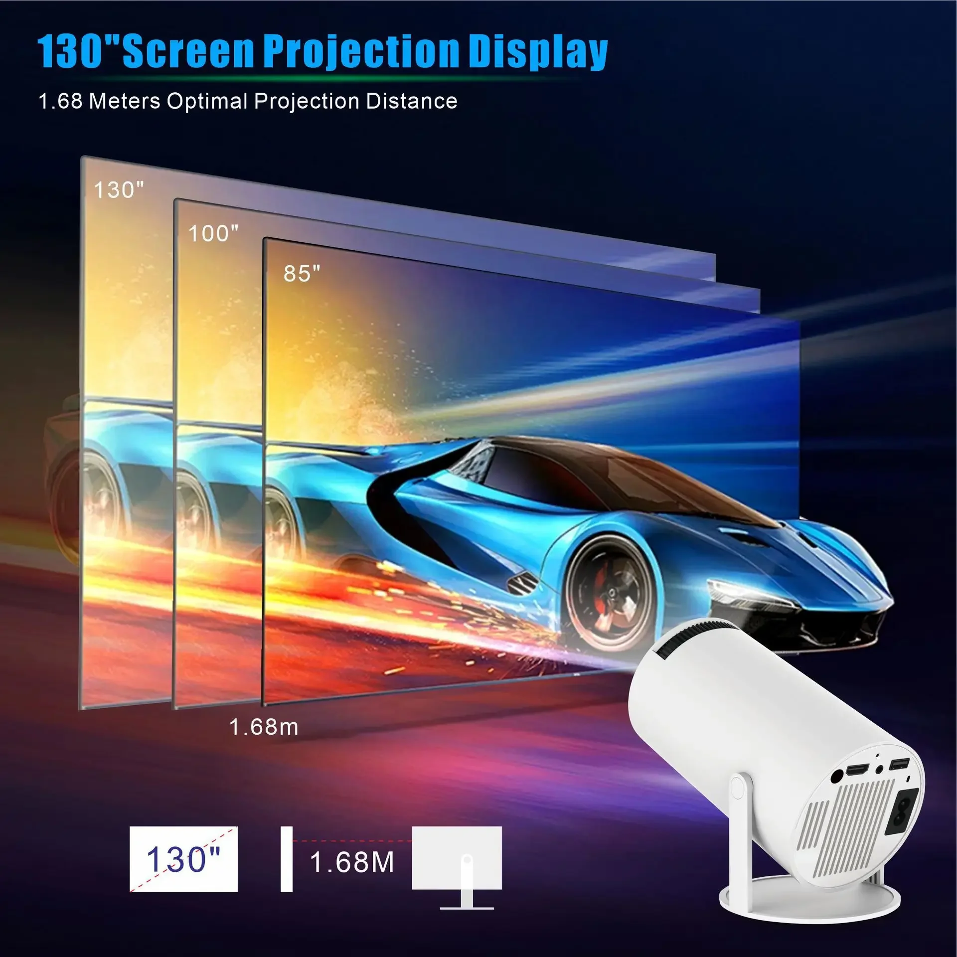 M300 MAX Retro Video Game Consoles Mini Portable Intelligent ProjectorHome Projector Android11 System 720P 64GB Games For Gifts