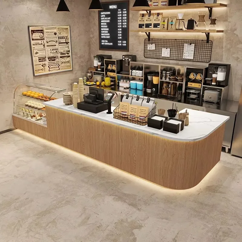 Restaurant Business Reception Desks Cafeteria Special Aesthetic Coffee Reception Counter Design Luxury Recepcja Office Furniture