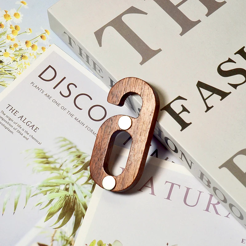 Walnut Mailbox Numbers 1Pcs 3Inch With Magnet Wooden House Numbers For Outside 3D Address For House Apartment