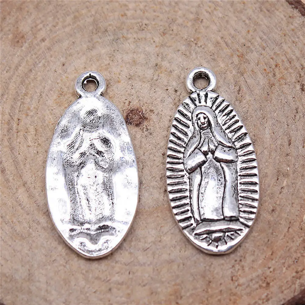 

Diy Accessories Virgin Mary Charms Jewelry Making 23x11mm 10pcs