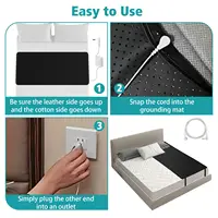 Tapis de mise à la terre pour lit, sommeil amélioré, réduit l'anxiété, inflamation, soulagement des maux de tête, coussin de matelas de mise à la terre avec cordon 4