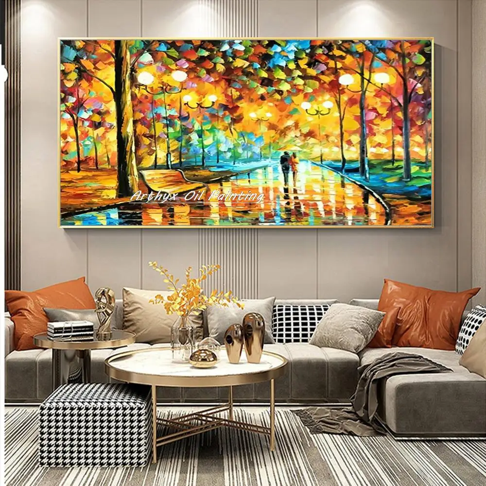 

Arthyx ручная роспись Толстая Текстура фотообои на холсте, современное искусство на стену, картина для гостиной, украшение для дома