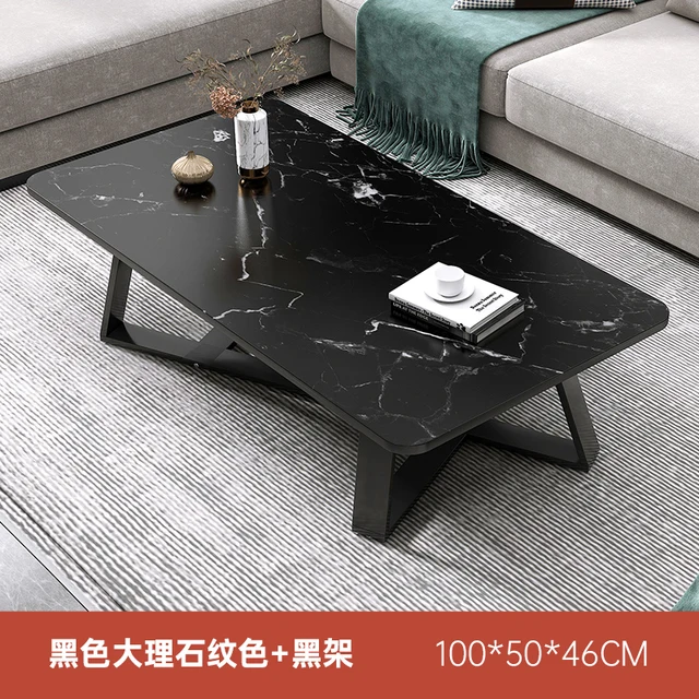 Luxury Coffee Tables Living Room Modern Design Marble Top Minimalist Low Dinning Table Nordic Mesa Auxiliar Bedroom Furniture 100cm
