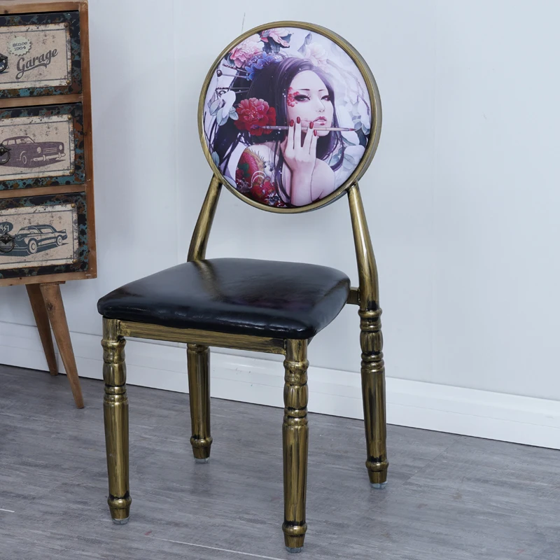 

Gold Beautiful Dining Chairs Modern Luxury Metal Ergonomic Designer Nordic Chair Leather Bar Sedie Sala Da Pranzo Home Furniture