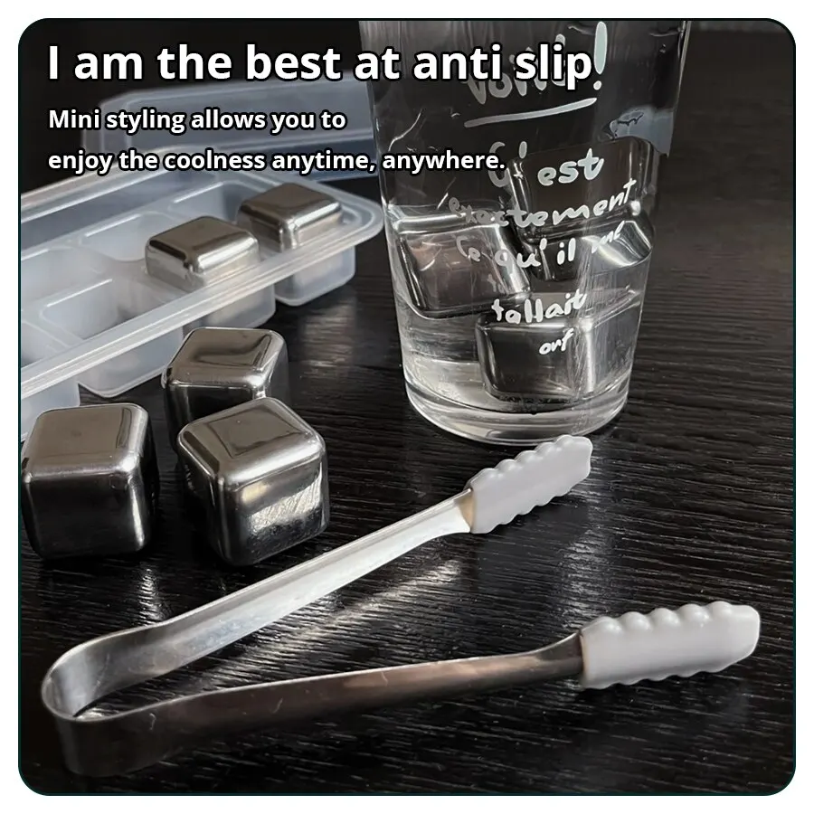 Stainless Steel Reusable Ice Cubes  Reusable Ice Cubes Coolers - 6 Whiskey Ice  Cubes - Aliexpress
