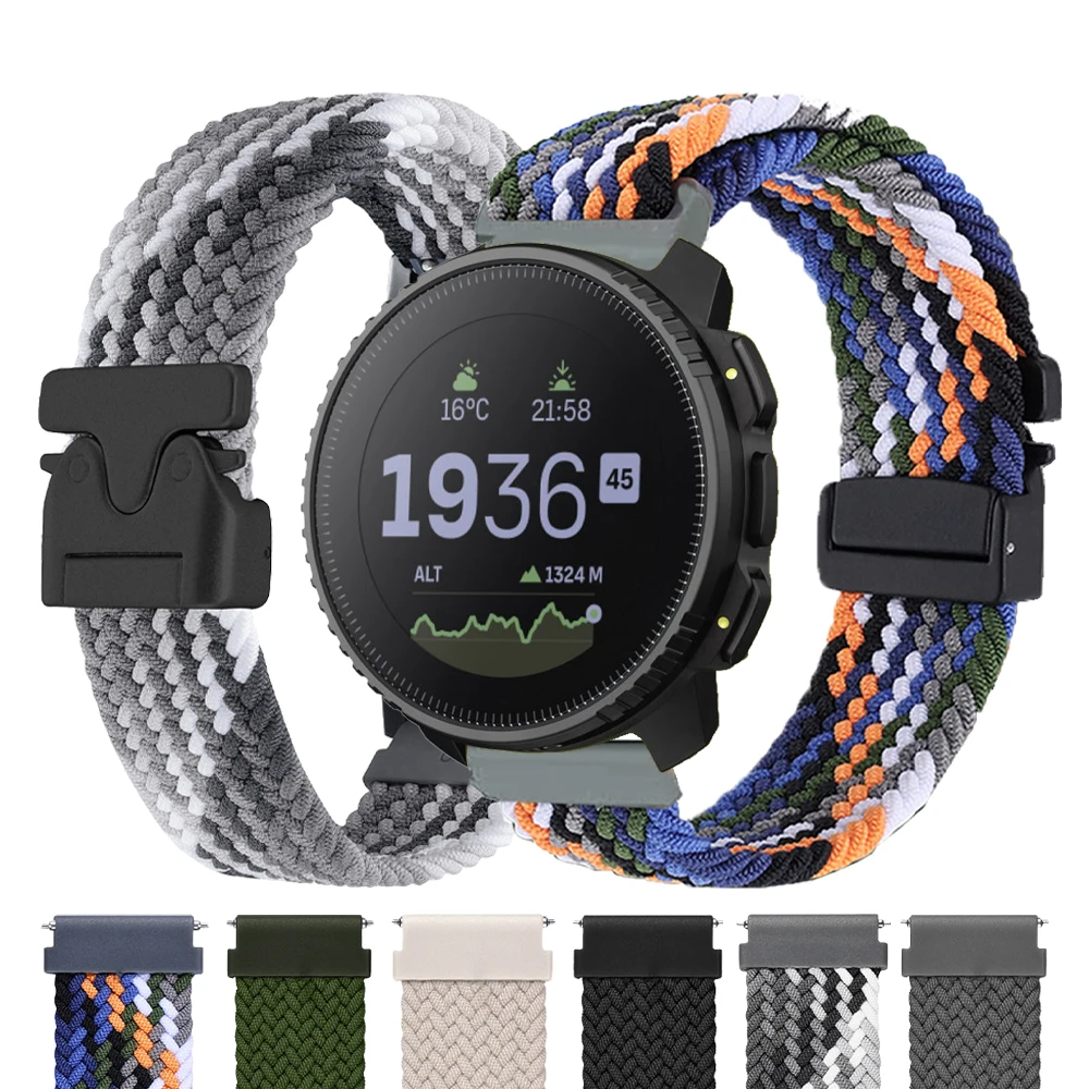 Enhanced Nylon Loop Strap with Parachute Buckle for Smartwatches – Multiple Sizes Available