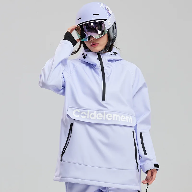 Winter Ski Hoodie Jacket Snowboarding Skiing Jacket Men Women Outdoor Waterproof