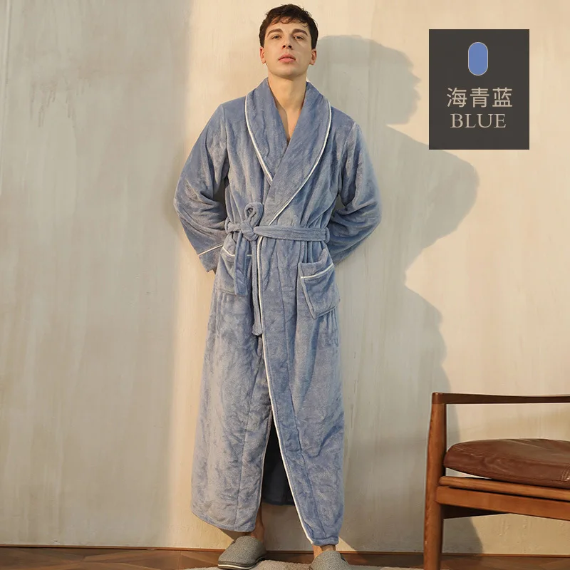 Plush Flannel Bathrobe for Women Long, Warm, Winter Night Robe 31