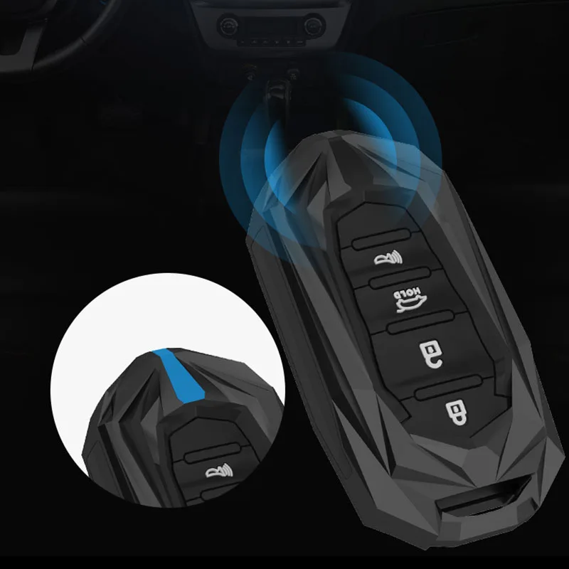 Premium Silicone Smart Key Case Cover - 3/4 Button Protection for Hyundai and Kia Vehicles
