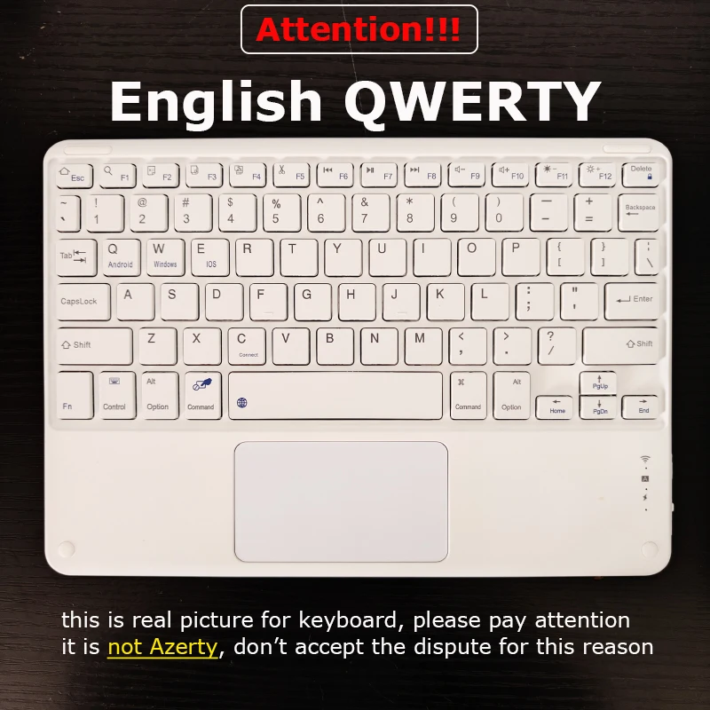 Wireless Keyboard with Touchpad for IPad Samsung Xiaomi Tablet Phone Laptop 10'' Keyboards Bluetooth Rechargeable wireless keyboard,wireless keyboard mouse,tablet keyboard,ipad keyboard