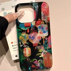 Vortex Pattern Black Full Screen Color Lantern Phone Case - iPhone 12 Mini (SMT1918 Color)