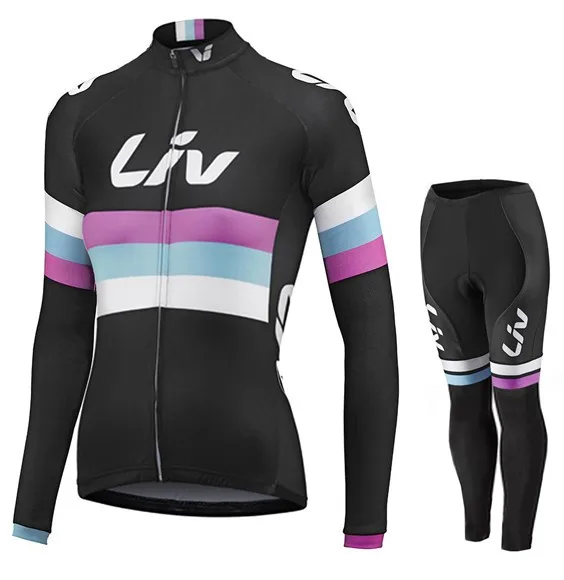 LIV 2024 Women Autumn Cycling Jersey Set Long Sleeve Breathable Clothing MTB Maillot Ropa Ciclismo Bicycle Outdoor Sportswear 6