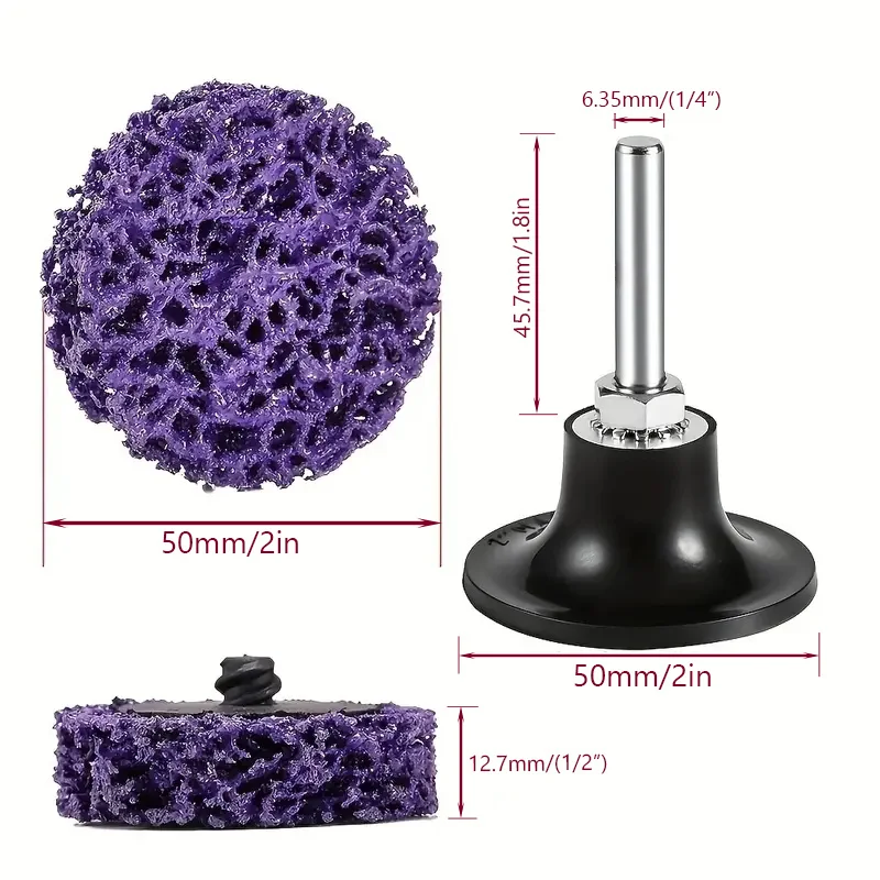 Brosse Nettoyage Moyeu Roue Voiture 150 Mm - Enlève Rouille, Nettoyage Métal - 3 Pièces Carbure Silicium