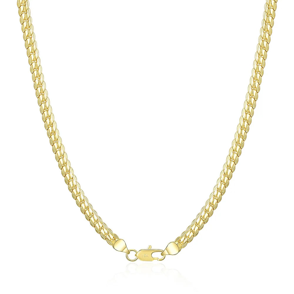 AGTEFFER S925 Sterling Silver 6mm Full Sideways Necklace 8/18/20/24 Inch Chain For Woman Men Fashion Wedding Engagement Jewelry