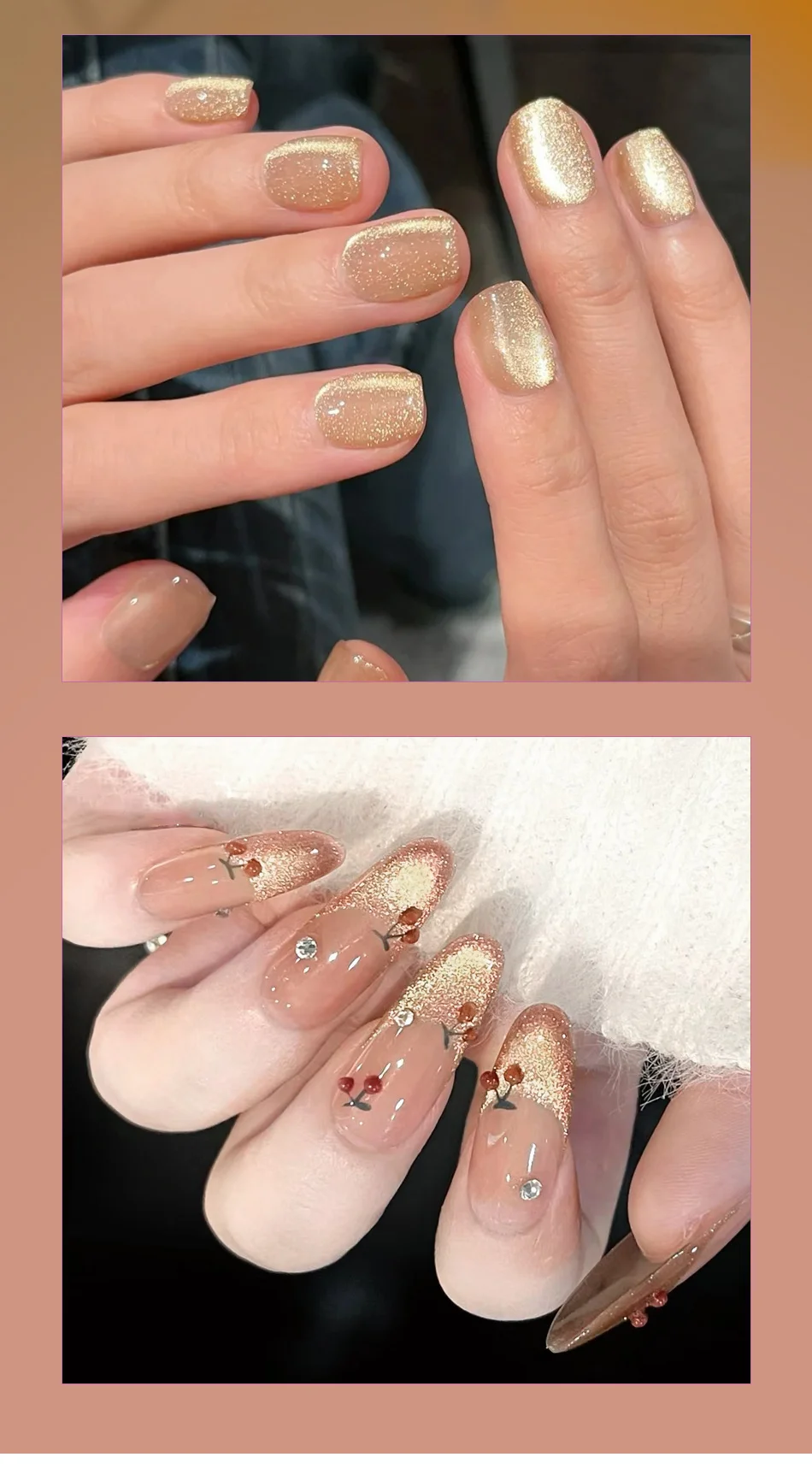 Description Picture 6 of itemBORN PRETTY 10ml Gold Sparkling Glitter Cat Magnetic Gel Nail Polish Semi Permanent Soak off UV LED Nail Gel Varnish Manicure