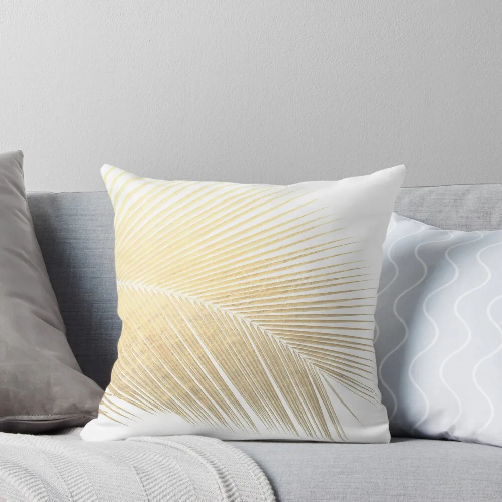

Palm leaf - gold Throw Pillow Cushion Child Decorative pillowcase