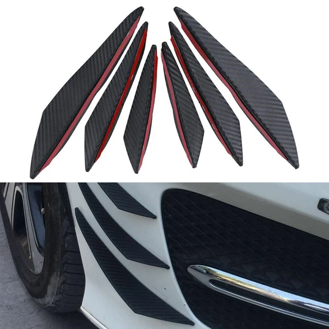 6 stücke Carbon Fiber Car Styling Zubehör Frontschürze Lip Fin Splitter  Spoiler Canard Aufkleber Fit für