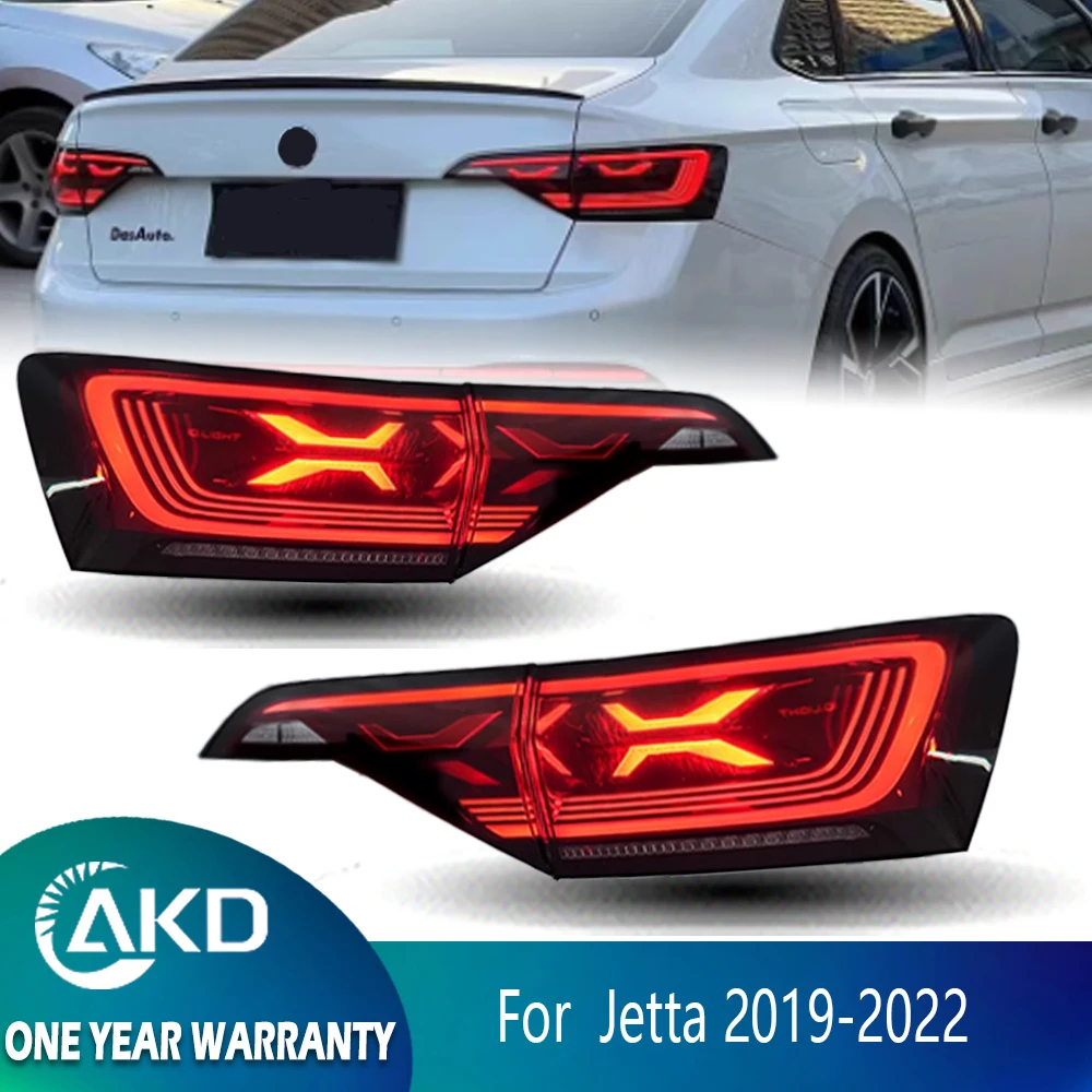 

Задний фонарь для VW Jetta светодиодный, задние фонари 2019-2022, задний фонарь, Стайлинг автомобиля, дневные ходовые огни, задний фонарь, автомобильные аксессуары, задний фонарь