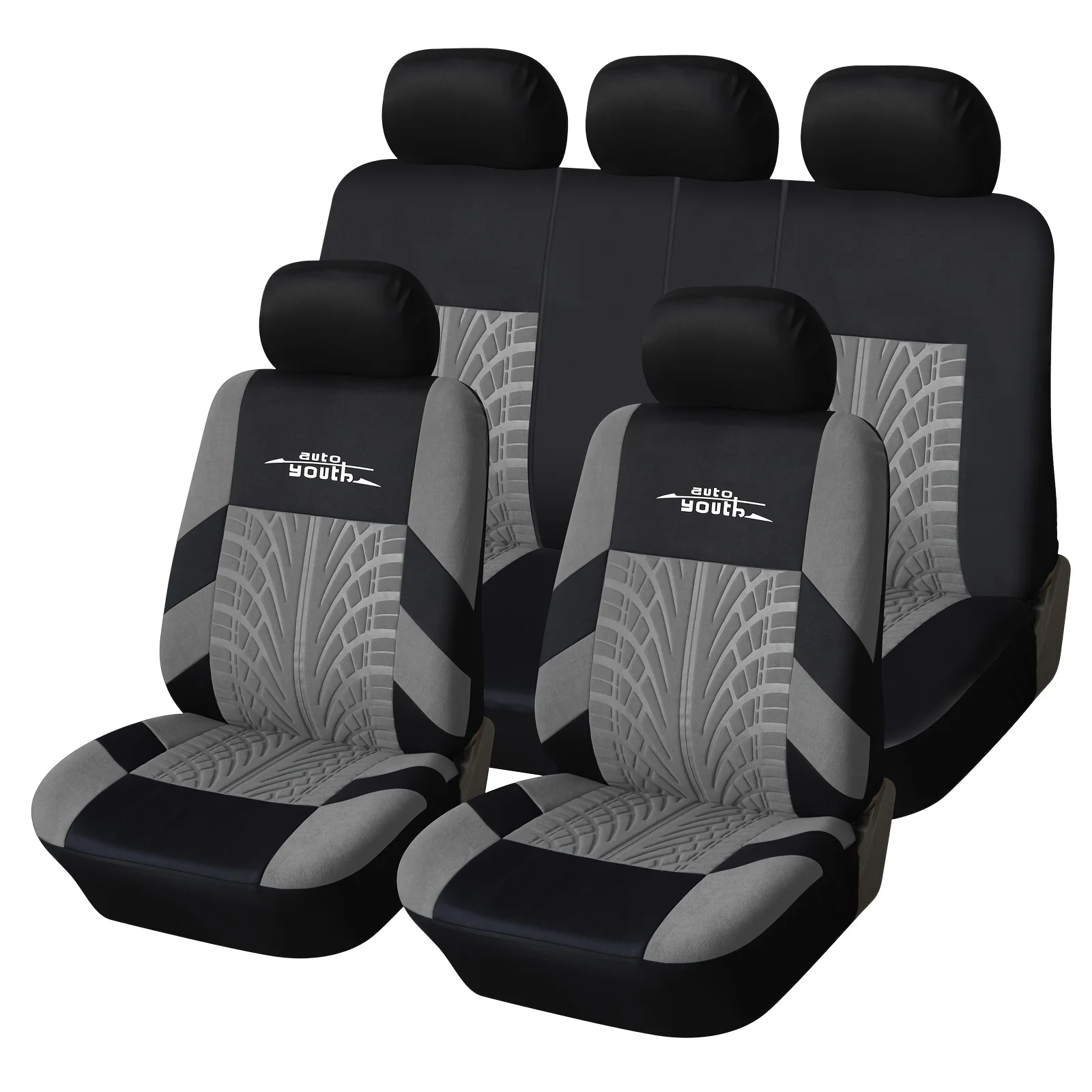 

Car Seat Covers Full Set Front Split Rear Bench For Car Universal Cloth SUV Sedan Van Automotive Interior Covers Compatible